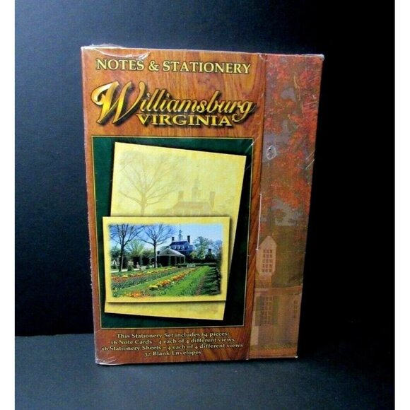Williamsburg Virginia Note Cards and Paper Stationary Kit 64 pc - Picture 4 of 7